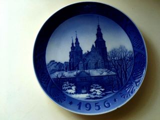 Royal Copenhagen Denmark Blue 7,  " Rare 1956 Kai Lange Christmas Plate