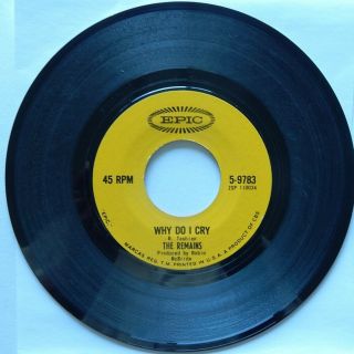 The Remains Why Do I Cry,  My Babe Orig Us Epic 45 Rpm 7 Garage Rock Rare Ex