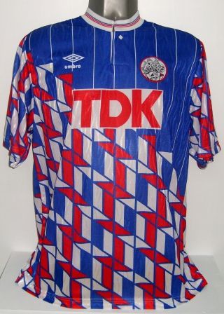 Umbro Ajax Holland Amsterdam Away 1988 Bergkamp L Rare Jersey Shirt