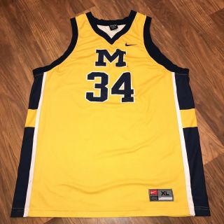 Rare Vtg 90s Nike Michigan Wolverines Basketball Jersey Mens Xl 34 Fab Five Xl