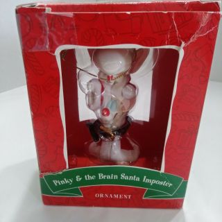 Rare Pinky And The Brain Santa Imposter Christmas Ornament Vintage