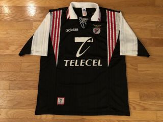 Rare Vintage 1997/1998 Fc Benfica 3rd Away Football Shirt Jersey Adidas Large