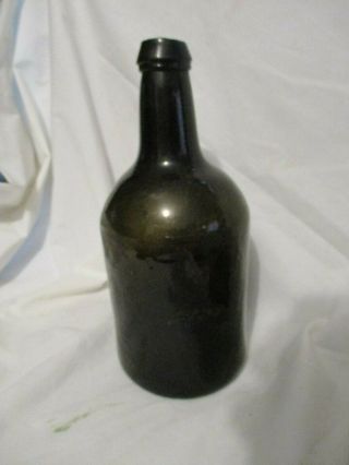 Antique Bottle Olive Green Blob Top Recessed Bottom 9 " Nr