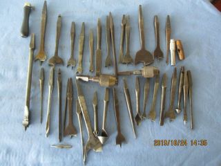 Antique Tools,  Carbon Steel,  Many Are Marked,  Use With Hand Brace,  Amish Country