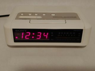 Sony Icf - C240 Dream Machine Digital Alarm Clock Am Fm Radio Vintage