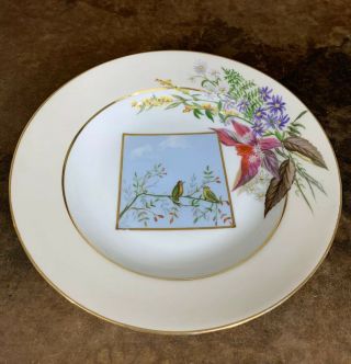 Antique H&co Haviland Limoges Bowl Hand Painted Bird Blossoms Flowers Signed