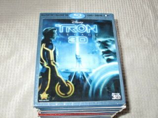 3d Movie Blu Ray Tron Legacy Disney Sci Fi W/rare Lenticular Sleeve