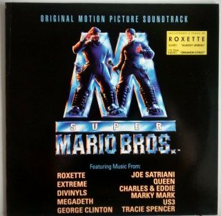 Mario Bros Ost Very Rare 1993 Spain Vinyl Lp Roxette Megadeth Queen