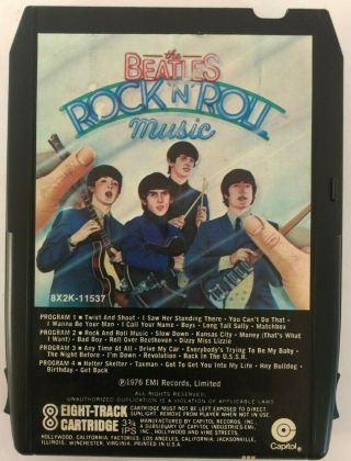 The Beatles Rock N Roll Music Rare 8x2k 11537 Capitol Records 8 Track Tape