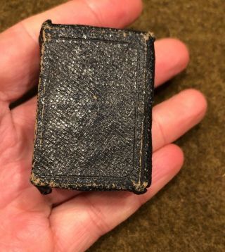 1896 Antique Leather Bound Miniature Holy Bible Book Old Testament