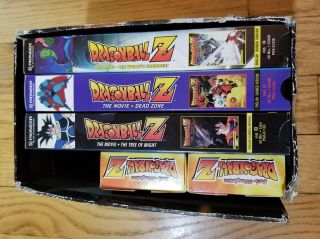 Vintage Dragonball Z Uncut Movie Trilogy Vhs Box Set Playing Cards Rare Pioneer