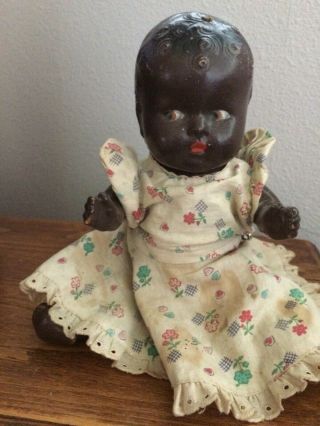 Vintage Composition African American Black Doll