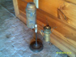 Antique Millers Ideal No.  1 Burner & Lamp Heavy Brass