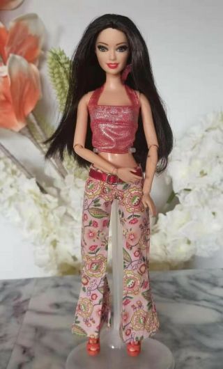 Barbie Mattel Doll Raven Articulated Style Raquelle Fashion Jointed Smiling Rare 3