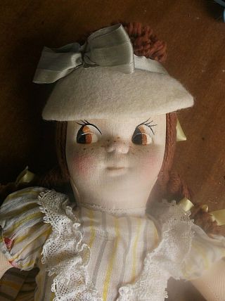 15 - In Vintage 1940s Cloth Doll,  Mask Face,  Clothes,  Very