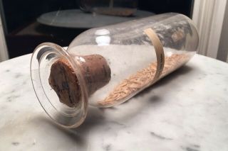 Antique Apothecary Inverted Show Globe Crude Blown Specimen Jar Museum Bottle