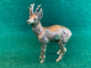 Collectible Miniature Sterling Silver 925 Deer Figurine.