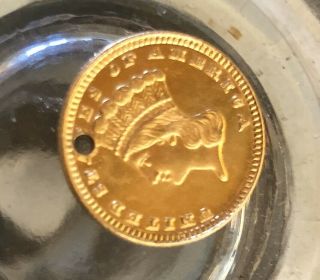 1885 $1 Gold Indian Princess One Dollar Coin - Very Rare