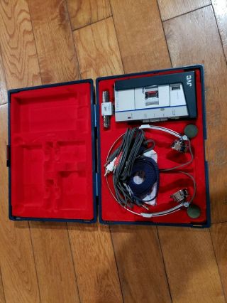 Jvc Mq - 5k Micro Cassette Recorder Stereo W/microphone & Case - Rare Vintage 80 