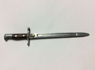 Pauroux Fr Chexbres Antique Letter Opener Miniature Bayonet Sword 1939 Soldier