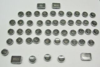Set Of 50 Royal Typewriter Keys Glass Condition; Vintage/antique