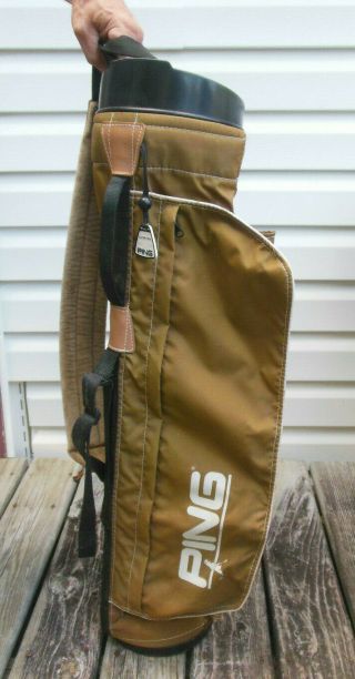 Ping Lite Weight Sunday Carry Golf Bag Rare Gold Color