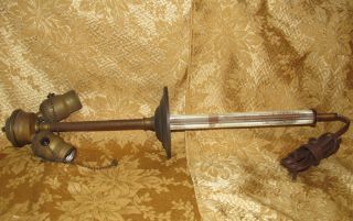 Antique Deal - Brand Brass 2 - Bulb Holder W/stem – 20  - 24 " Adjustable Lamp Part