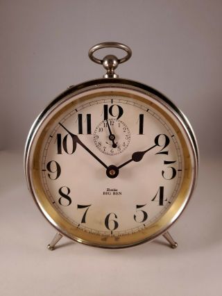 Antique 1920 - 22 Westclox Usa Big Ben Wind Up Peg Leg Alarm Clock