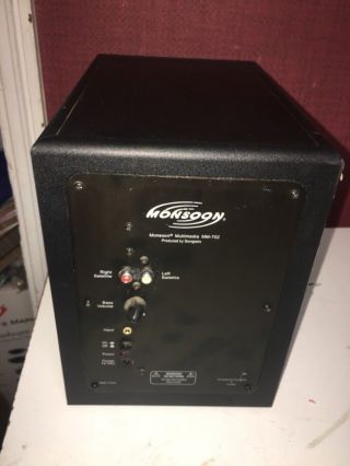 MONSOON MM - 702 Rare Sub Subwoofer Left Channel Is Bad 3