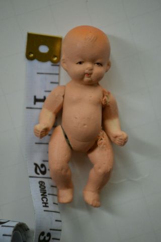 Vintage Bisque Baby Doll Made In Japan Tiny 2.  75 "