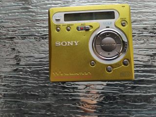 Sony Mz - R700 Minidisc Recorder/player Green/yellow Very Rare