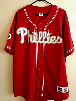 Philadelphia Phillies Baseball Jersey - Russell Athletic (size Xl) Vintage & Rare