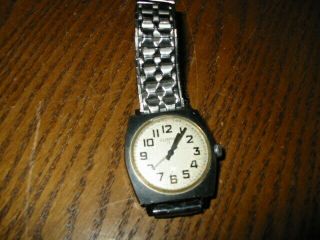 Vintage Clinton Automatic 17 Jewel Mens Wristwatch Watch Fixer Upper To Fix
