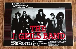 J.  Geils Band,  Motels Vintage Poster 1982 Concert Merriweather Orig Rare