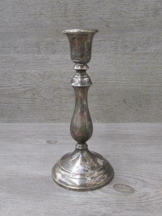 Single Vintage British Sterling Silver Weighted Reinforced Candle Stick 282