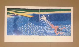 David Hockney Rare 1994 French Lithograph: " Le Plongeur (paper Pools 18) " 1978