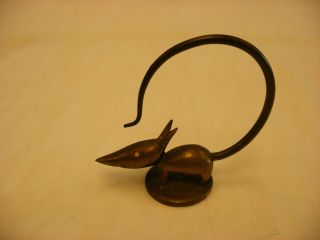 Vtg Art Deco Karl Hagenauer Brass Miniature Mouse Marked Whw Made In Austria 245