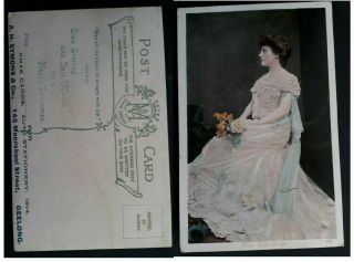 Rare 1914 Australia Advertising Postcard A H Symons & Co,  Geelong.