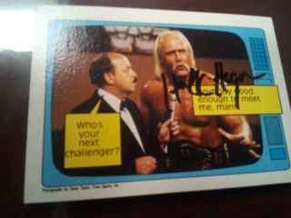 Hulk Hogan Wrestling Autographed Card Rare Signed Hof Wwe Wcw Aew Legend Icon