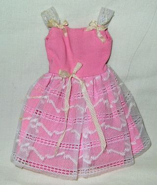 Vintage Skipper Party Pink Dress With All Ribbons Ex