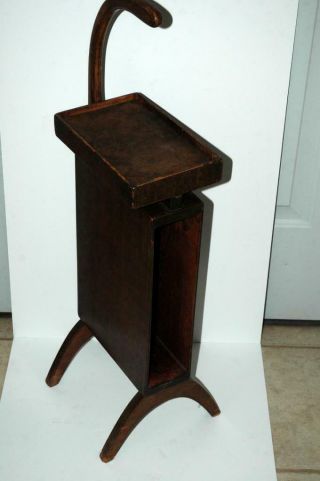 Mid - Century Modern Vintage Mahogany Wood Wooden Telephone Table Stand