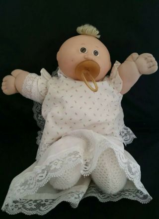 Vintage 1985 Cabbage Patch Kid Preemie Doll Ok Factory Clothes