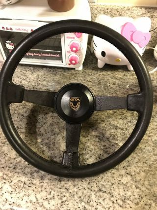 1987 Pontiac Trans Am Gta Rare Oem Leather Stitch Steering Wheel
