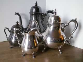 Vintage International Silver Plate Tea/ Coffee Service " Georgian Court " No Tray