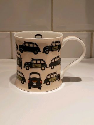 Rare Harrods Of London Taxi Cab Fine Bone China Coffee Cup Mug