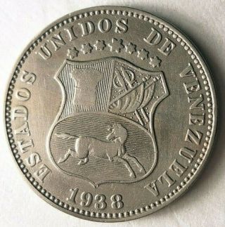 1938 Venezuela 12 1/2 Centimos - Rare Coin - - Latin America Bin 3