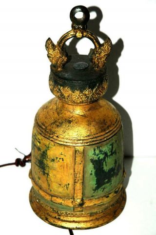 Vintage Antique Asian Thailand Temple Bell 10 "