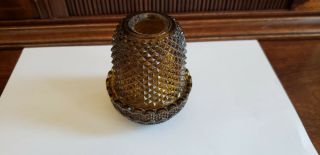 Victorian S.  Clark Pyramid Fairy Lamp,  Amber Top And Base