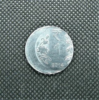 1 Rupee 20 Off Centre Mistrike India A/uncirc Error Coin Rare,  Spectacular