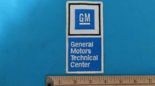 1 Rare 80s Gm General Motors Technical Center Car Truck Patch Crest Emblem